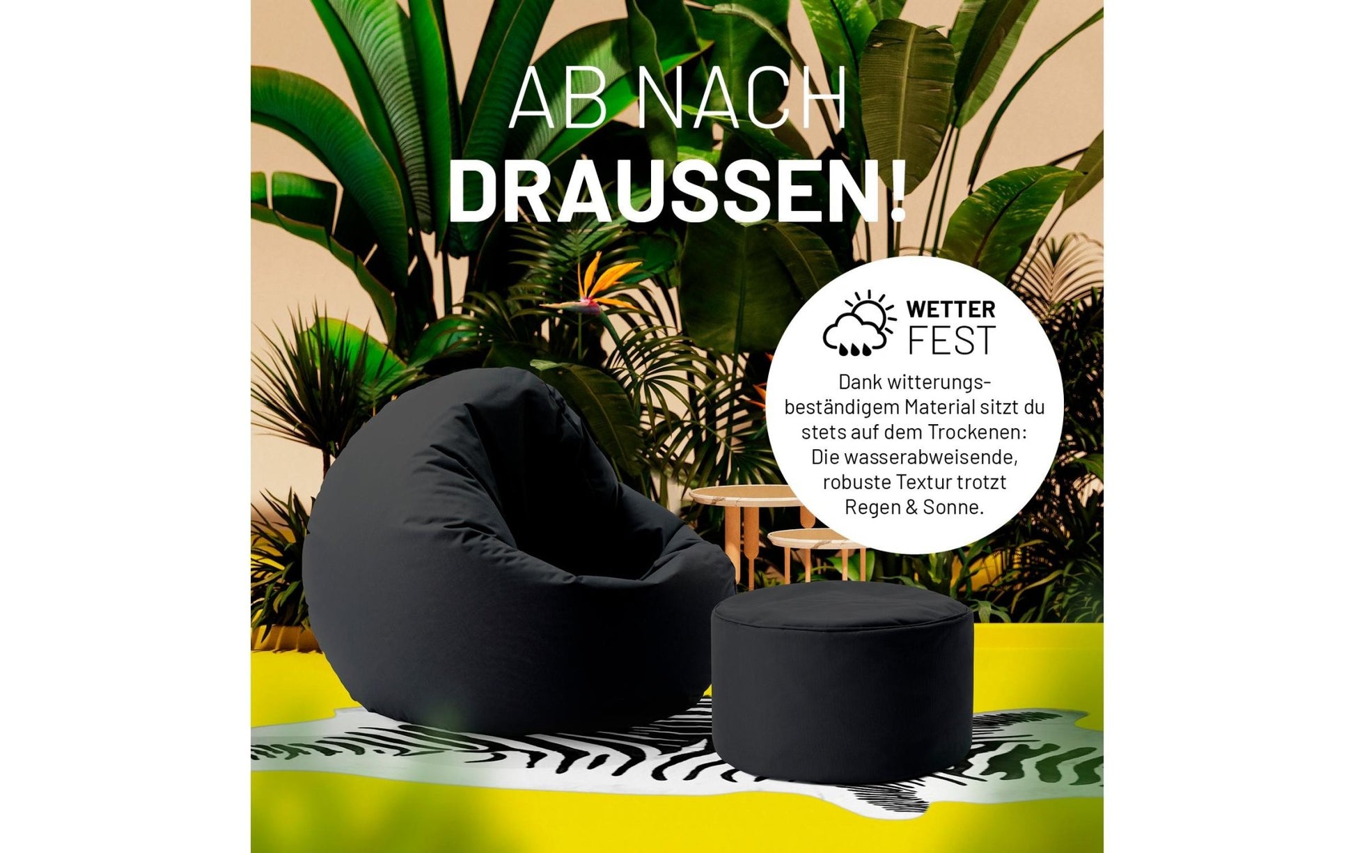 Sitzsack 45 x 25 cm, Schwarz - MEGART