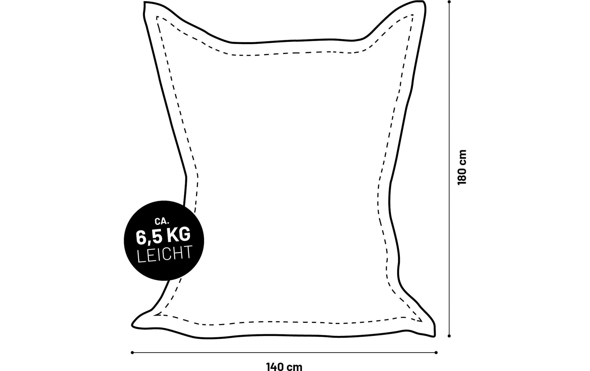 Sitzsack Comfort 380 L, Grün - MEGART