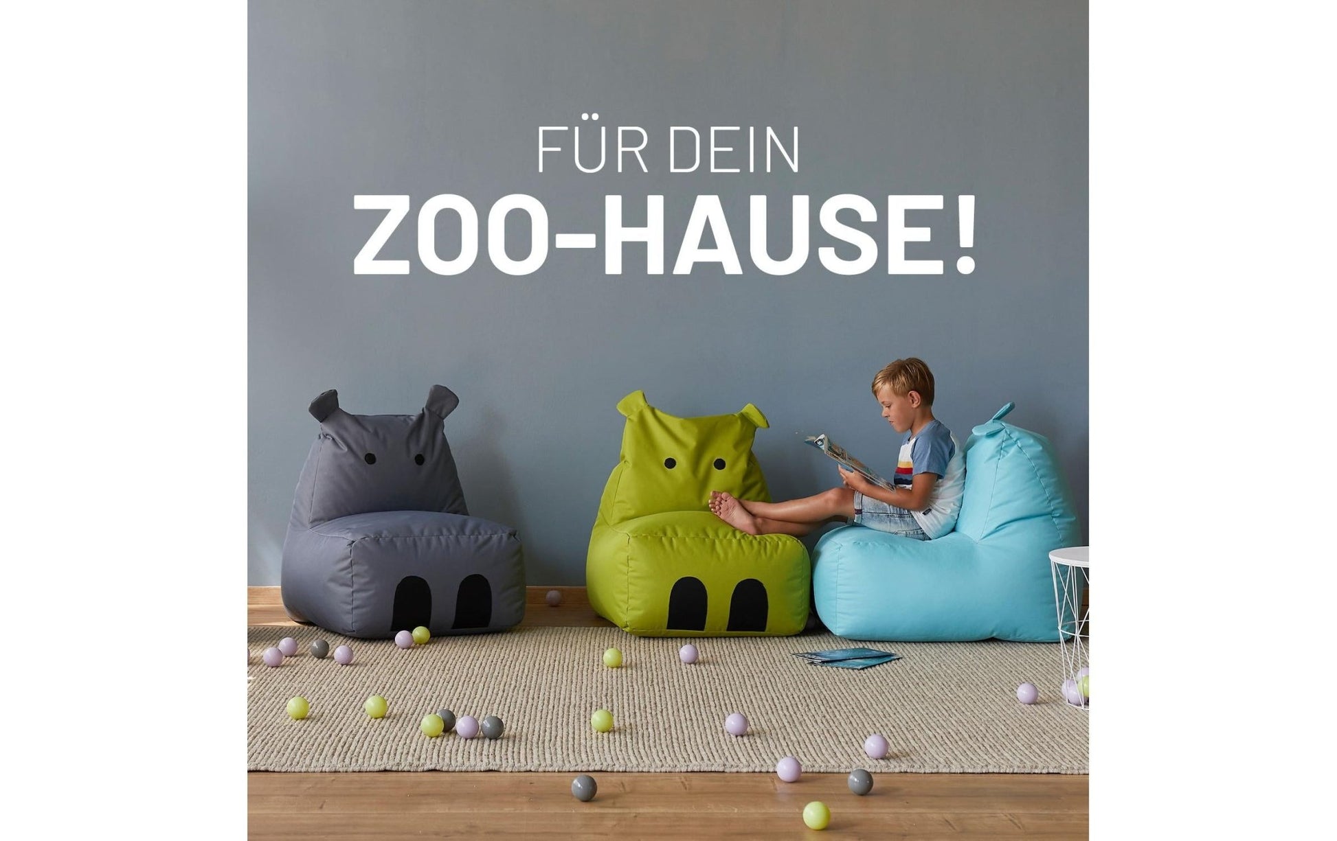 Sitzsack Hippo 200 L, Grau - MEGART