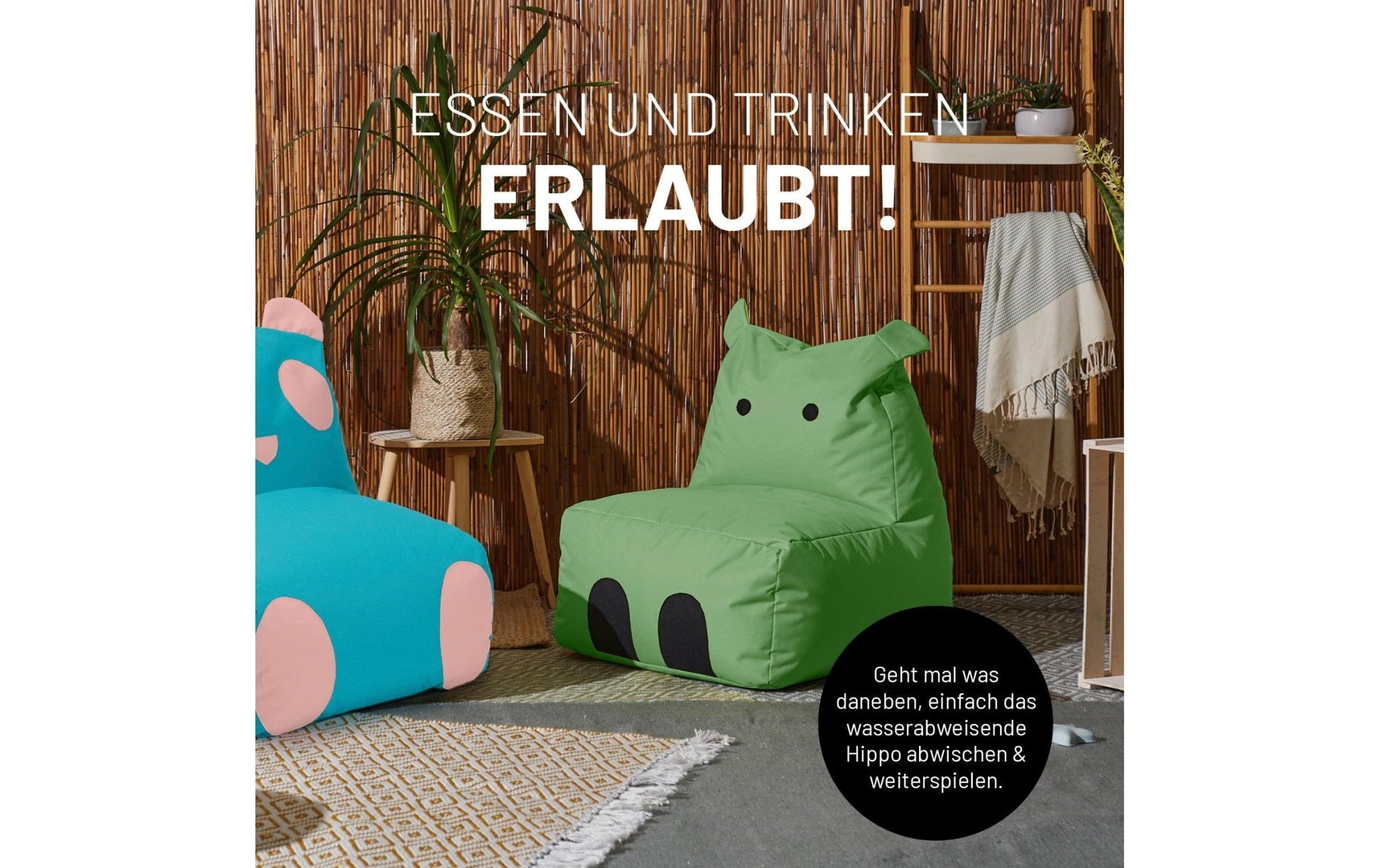 Sitzsack Hippo 200 L, Grau - MEGART