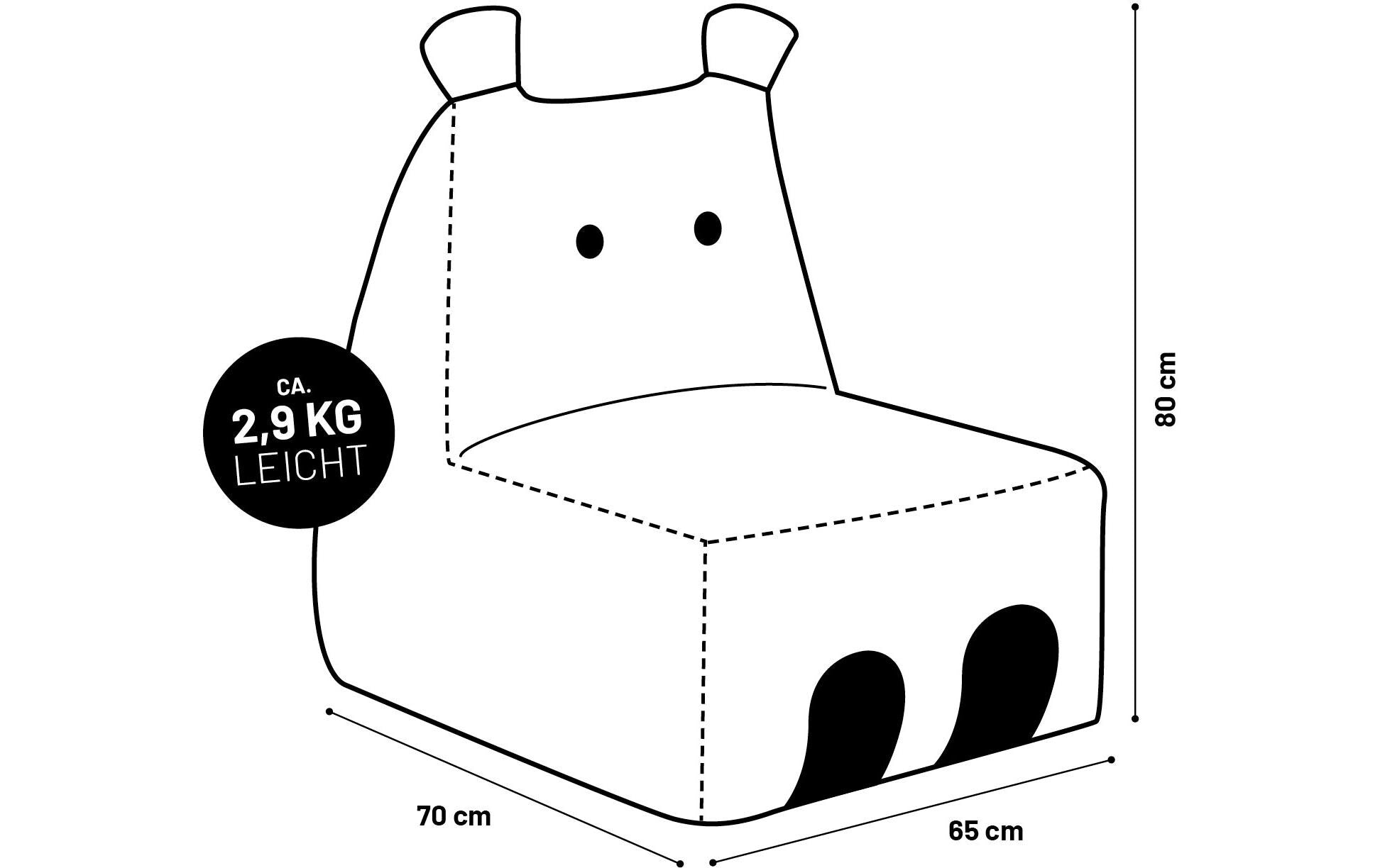 Sitzsack Hippo 200 L, Grau - MEGART