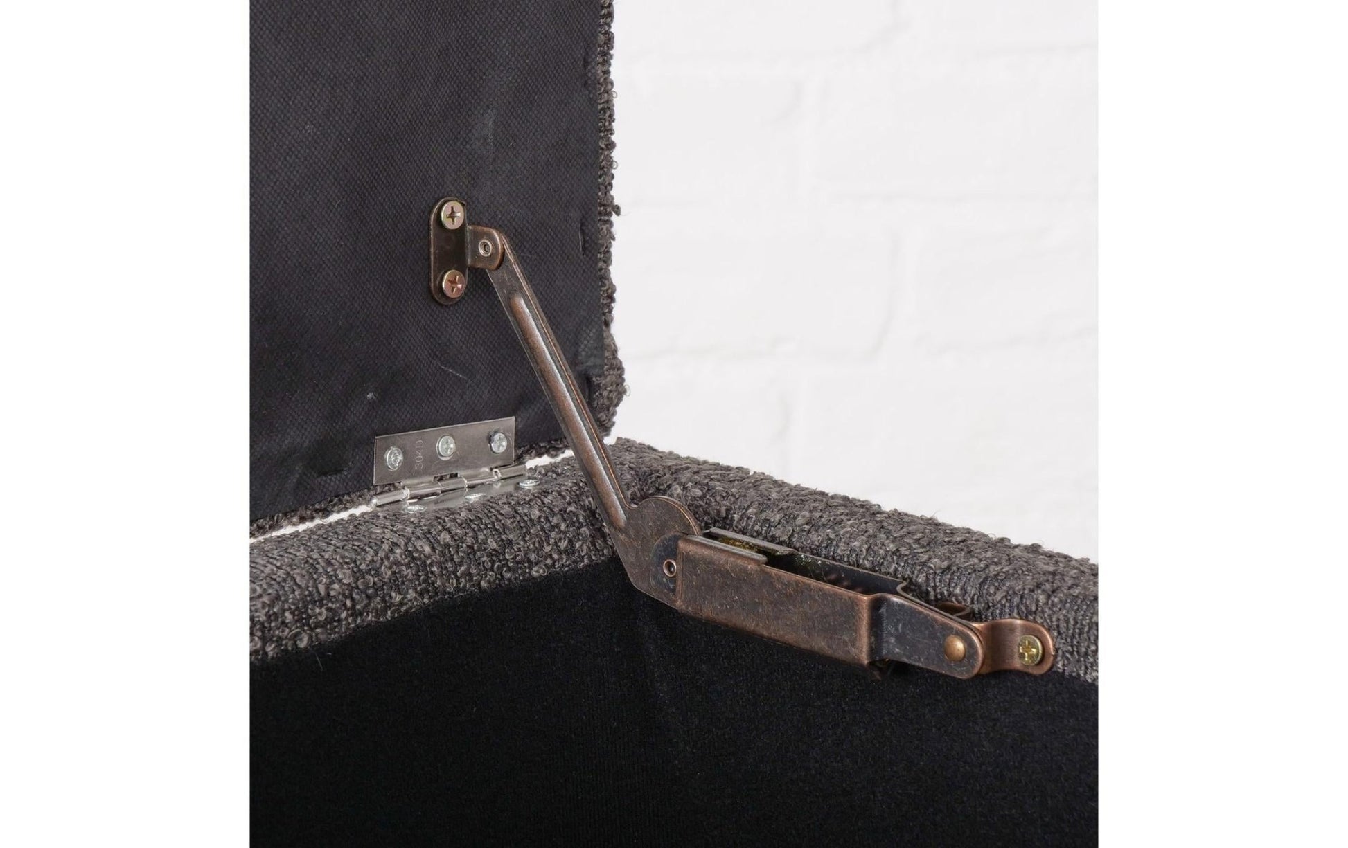 Hocker Palur MDF/Kiefer, Dunkelgrau - MEGART