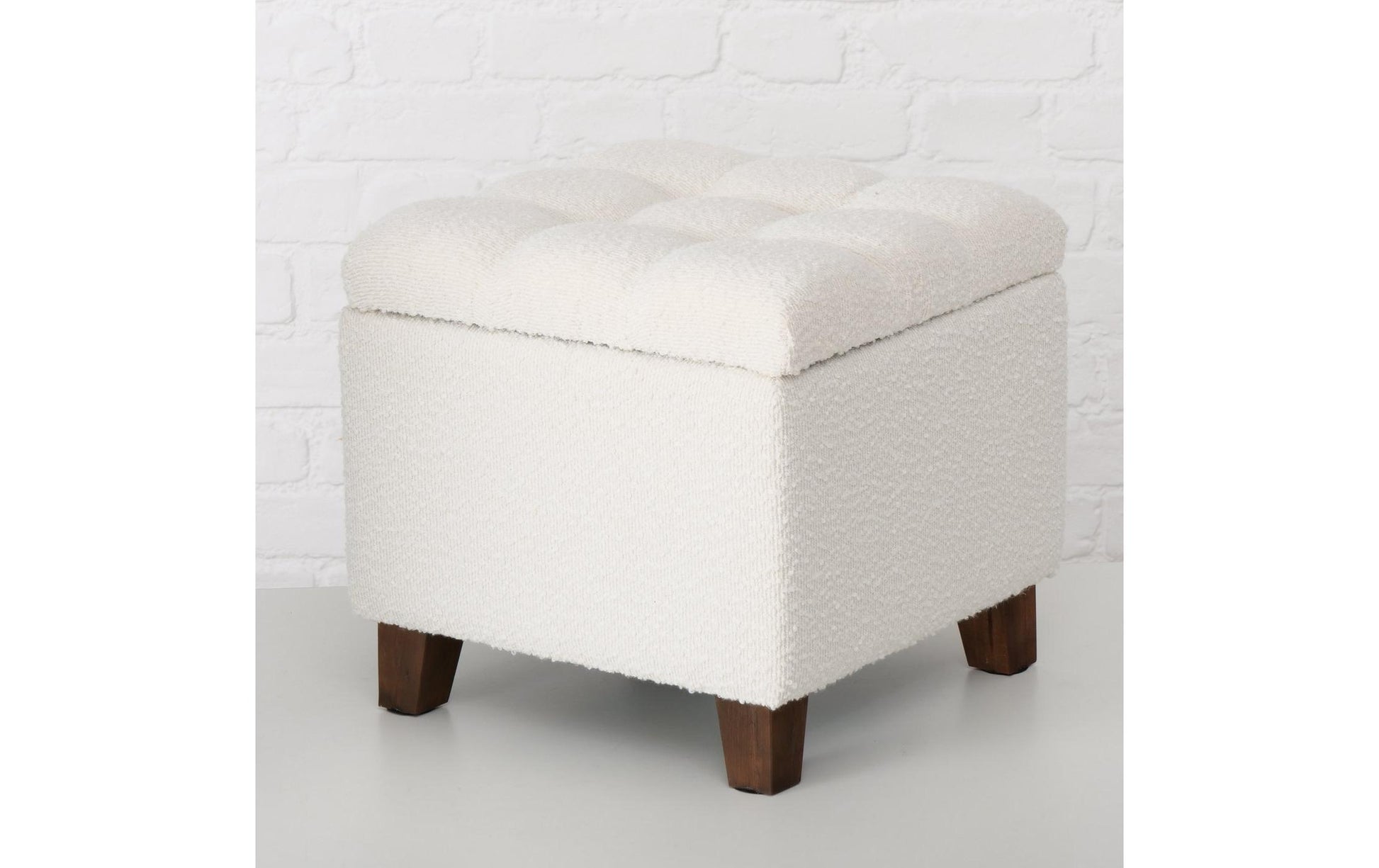 Hocker Palur MDF/Kiefer, Cremeweiss - MEGART
