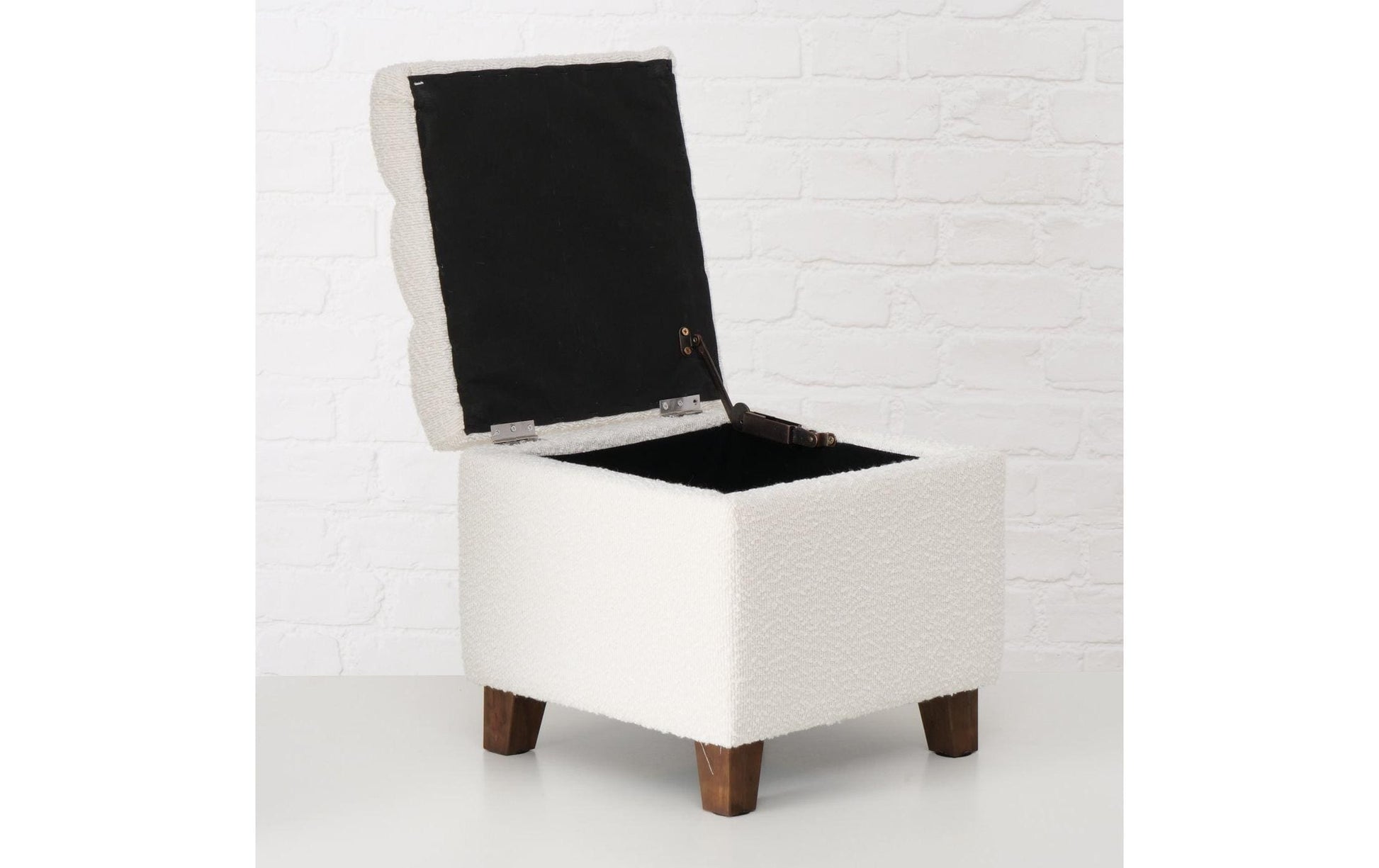 Hocker Palur MDF/Kiefer, Cremeweiss - MEGART