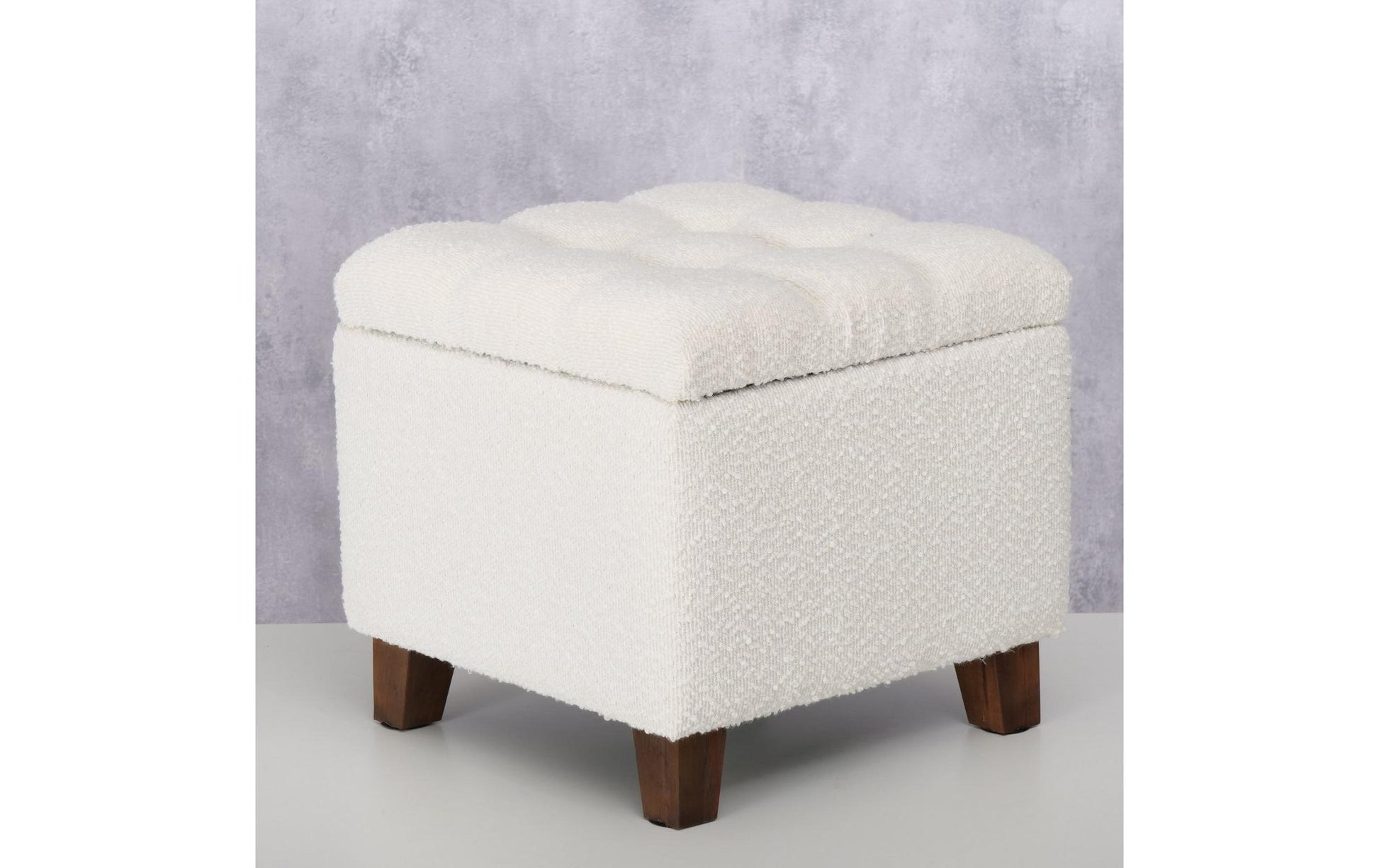 Hocker Palur MDF/Kiefer, Cremeweiss - MEGART