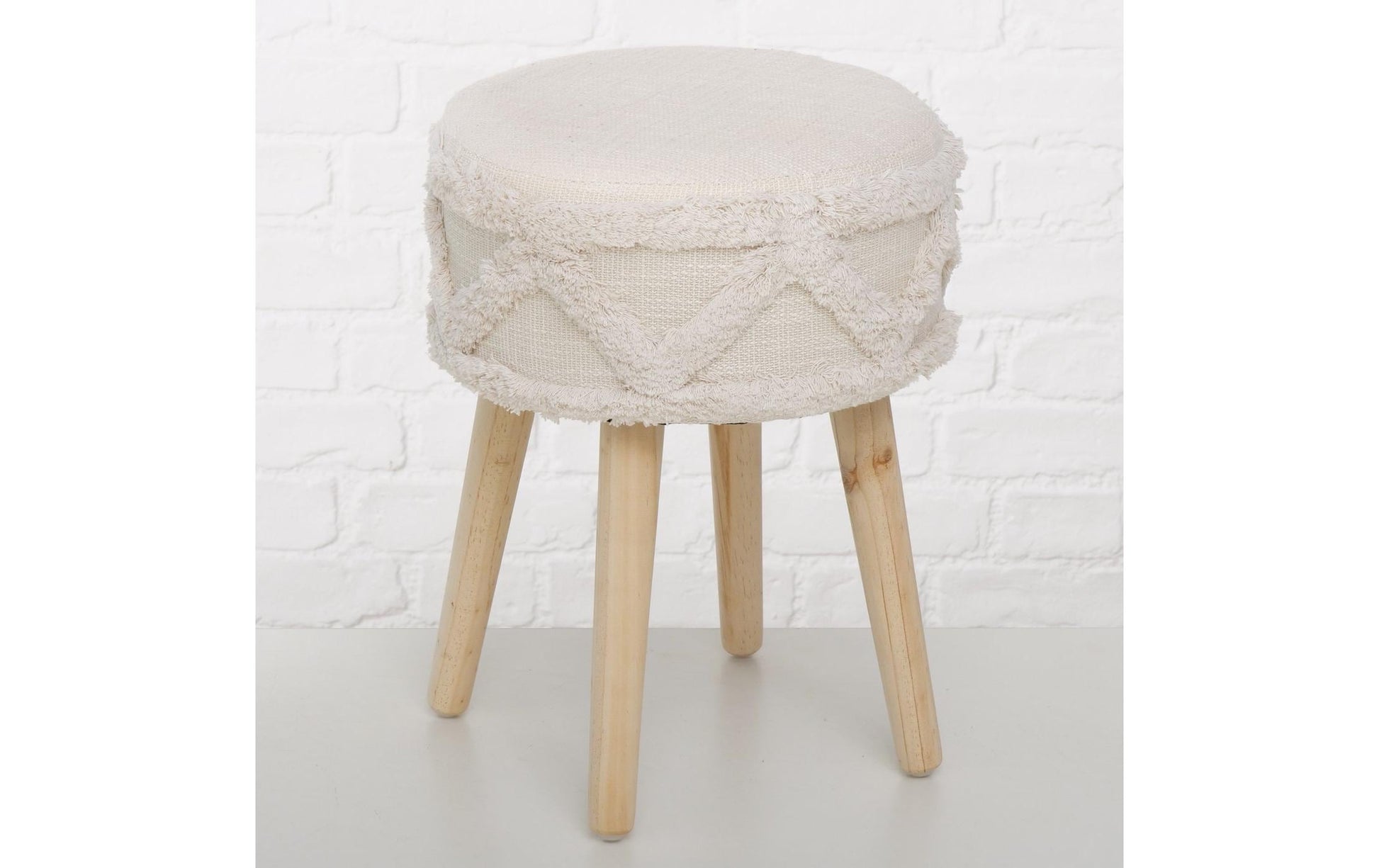 Hocker Dali MDF/Kiefer, Natur/Cremeweiss - MEGART