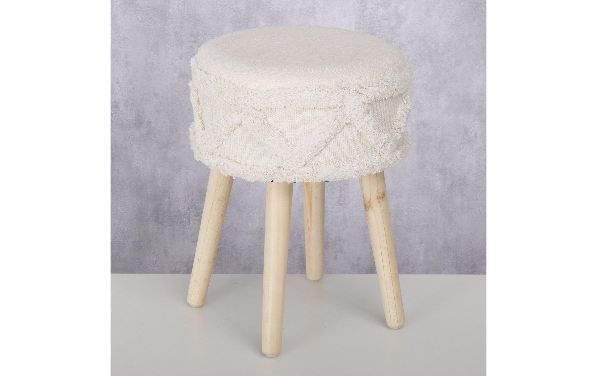 Hocker Dali MDF/Kiefer, Natur/Cremeweiss - MEGART