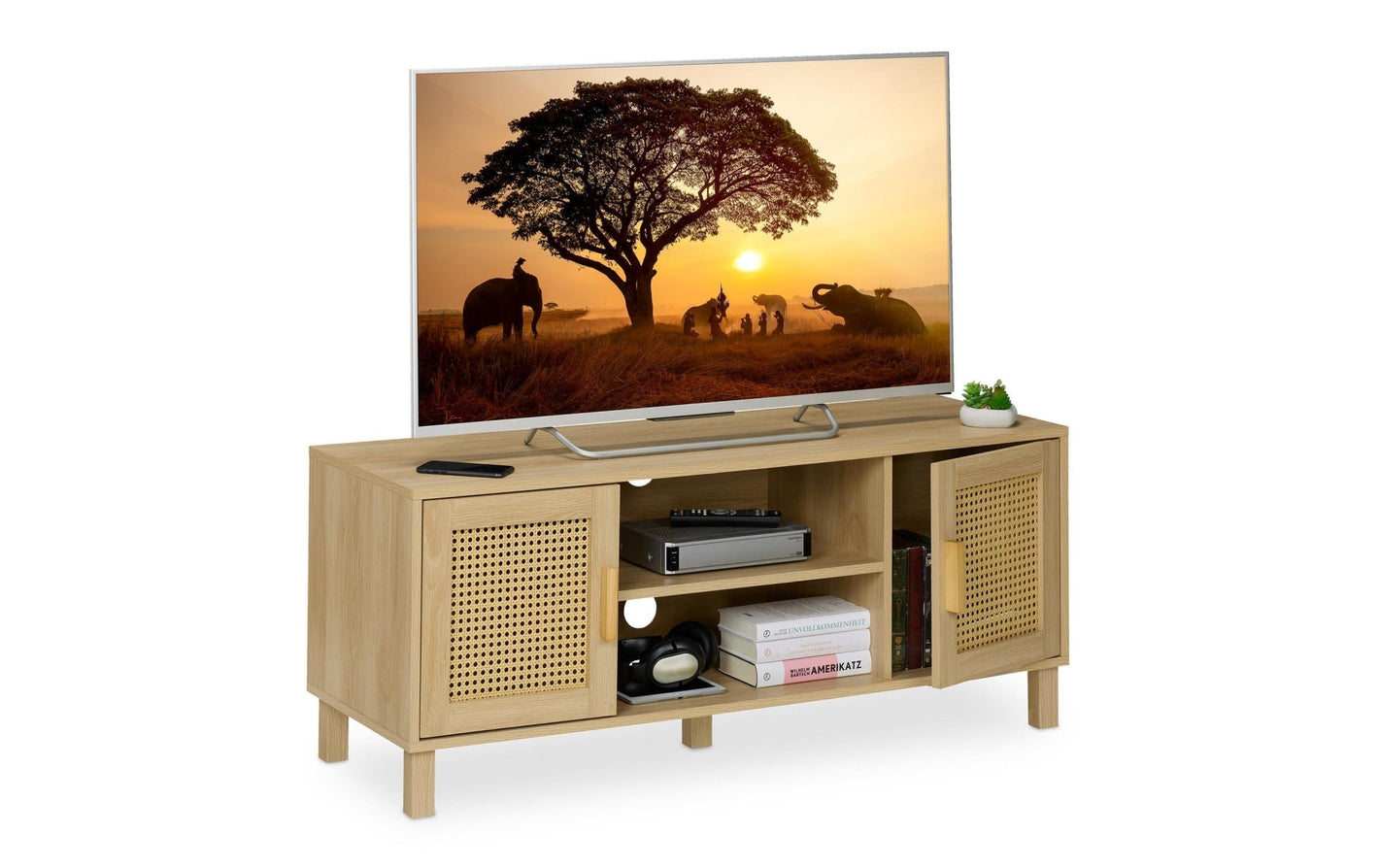 TV - Lowboard 115 x 40 cm, Hellbraun - MEGART