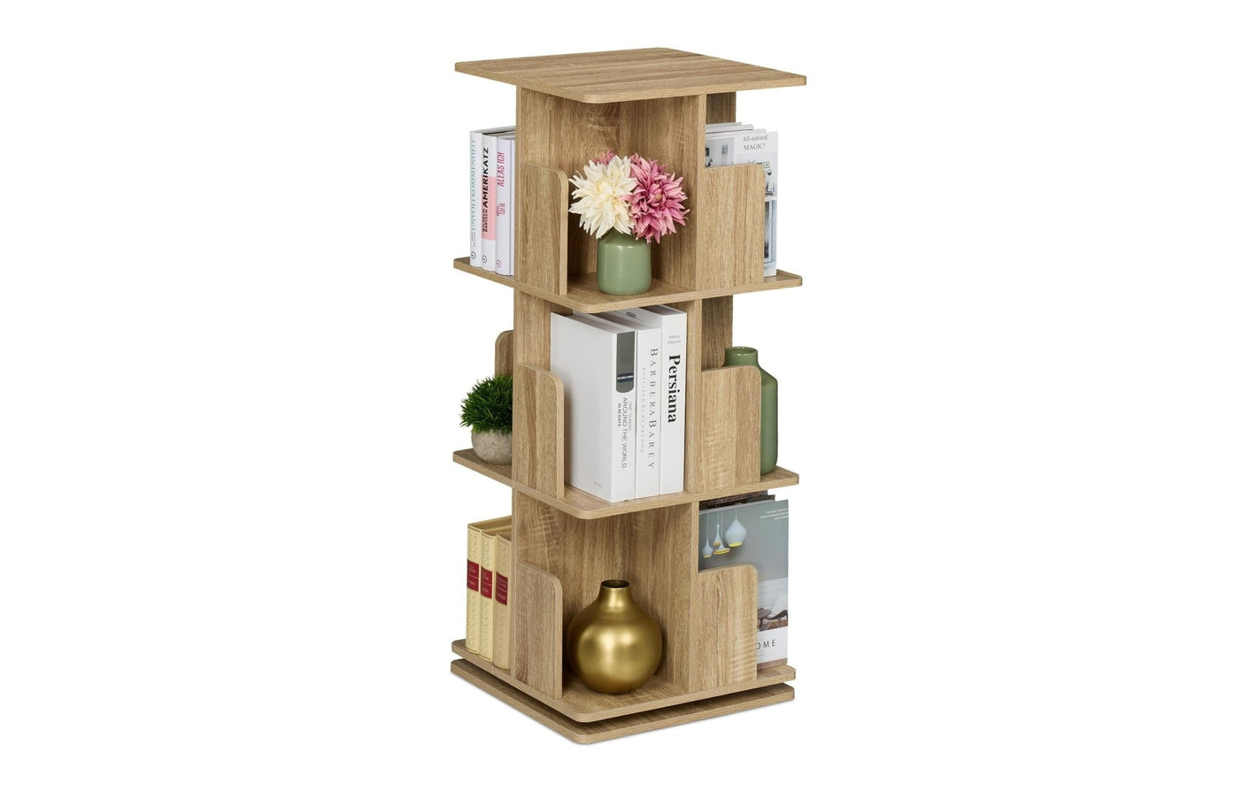 Regal 3 Etagen, Hellbraun, Höhe:95 cm - MEGART