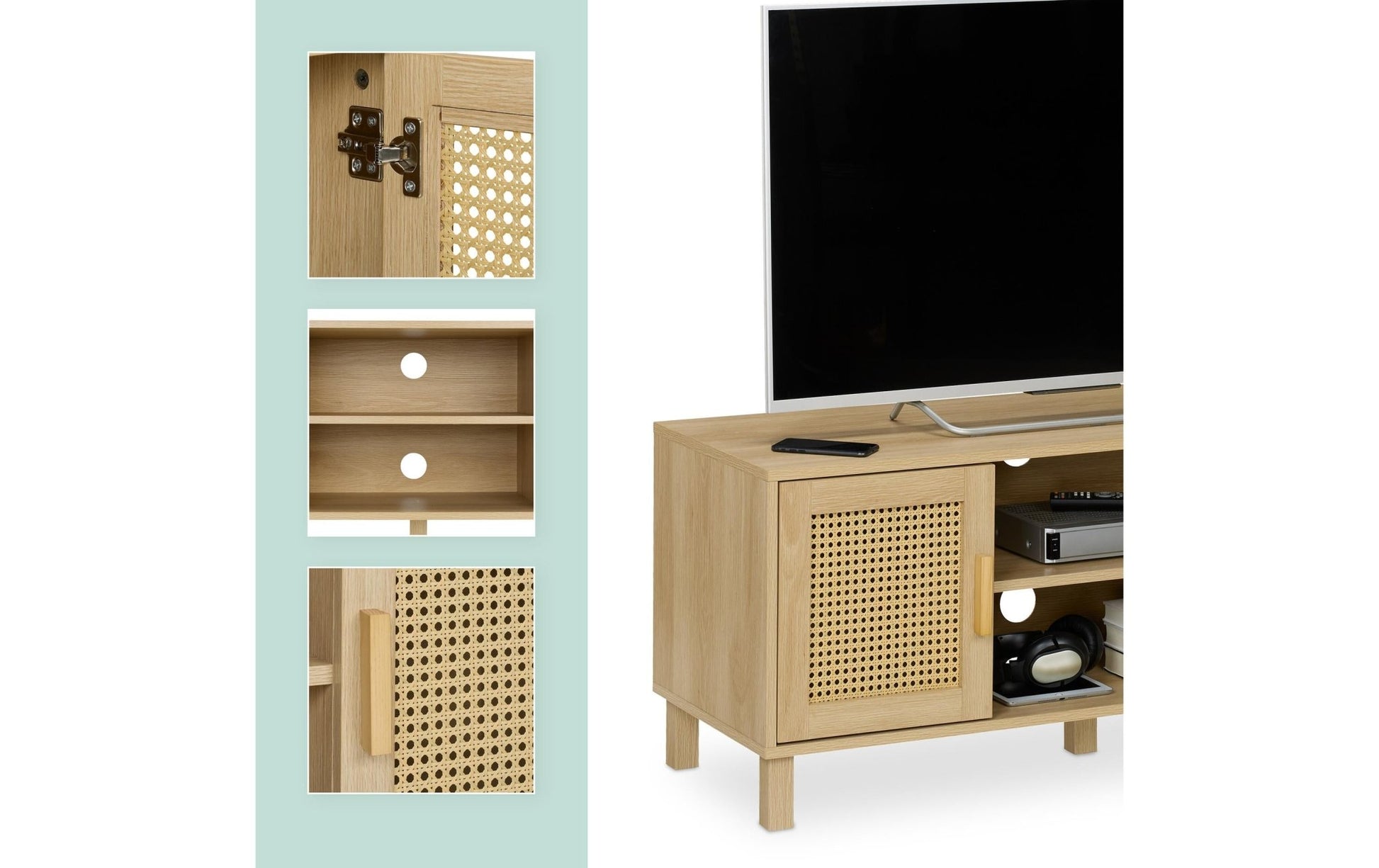 TV - Lowboard 115 x 40 cm, Hellbraun - MEGART
