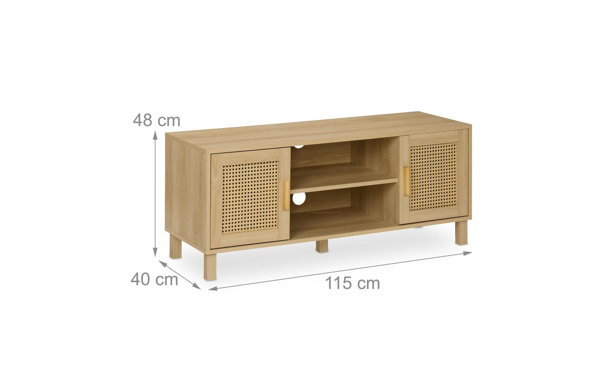 TV - Lowboard 115 x 40 cm, Hellbraun - MEGART