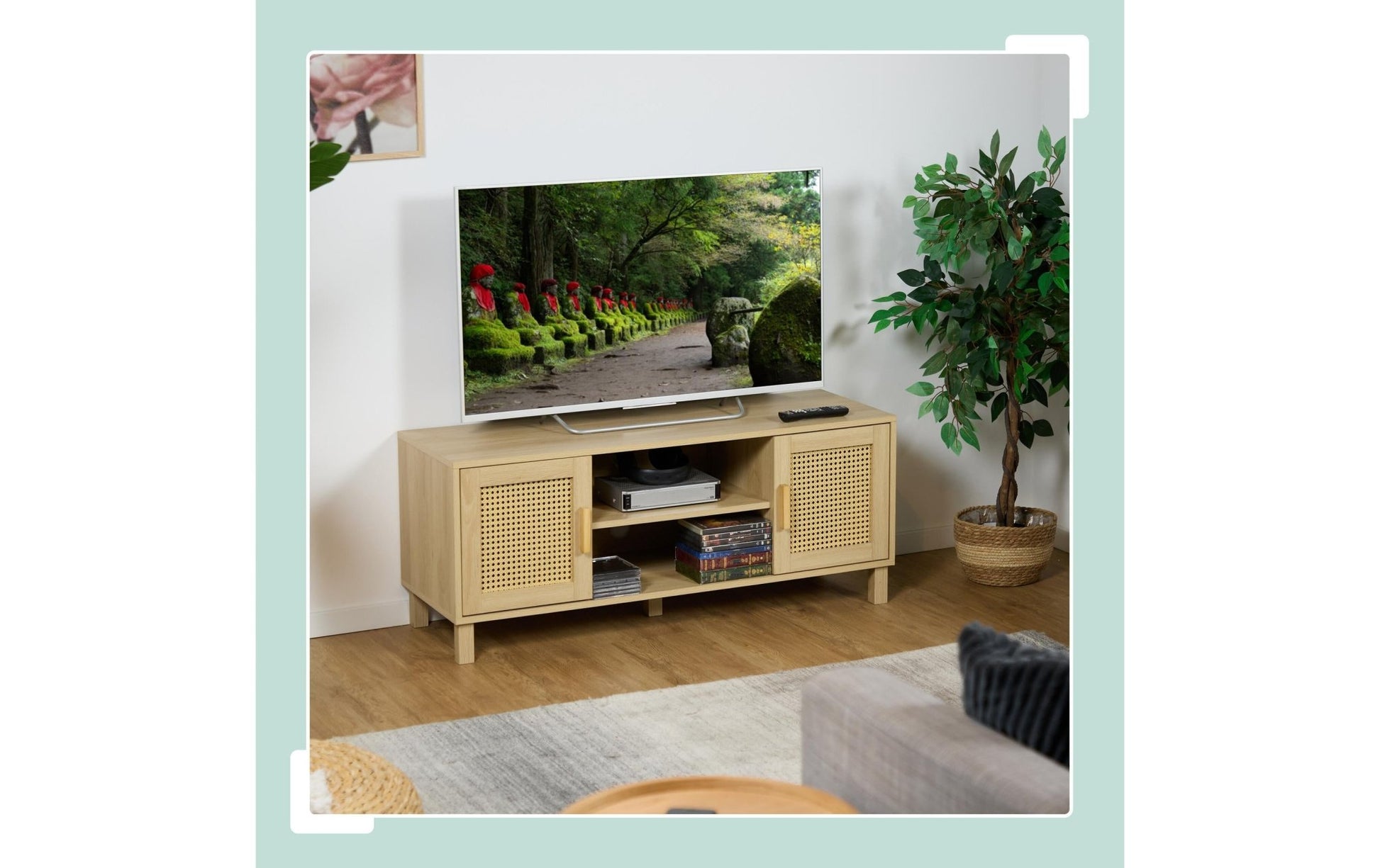 TV - Lowboard 115 x 40 cm, Hellbraun - MEGART