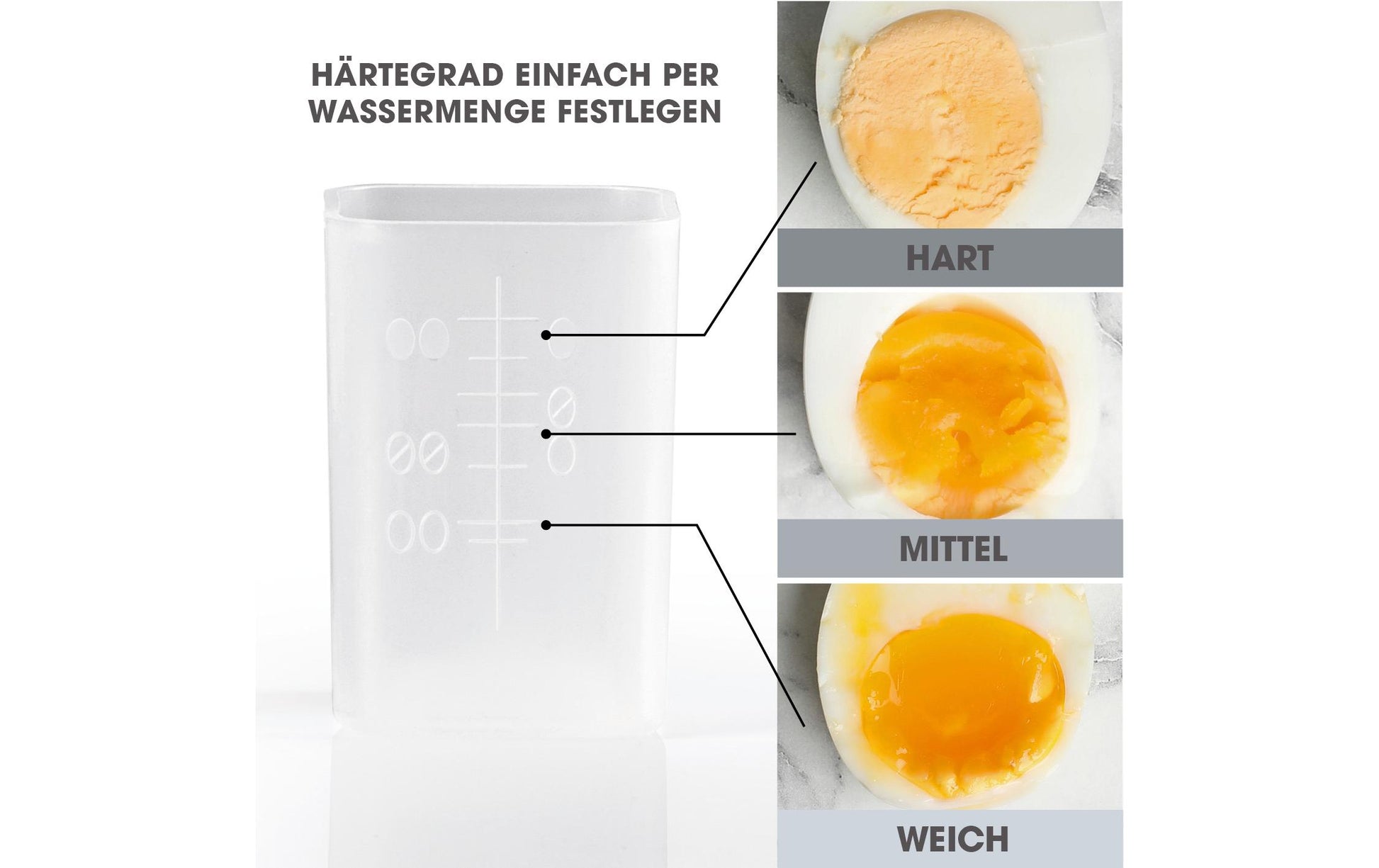 Eierkocher Kompakt 2.0 Silber, 2 Eier - MEGART