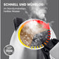 Wasserkocher 1.8 l, Schwarz/Silber - MEGART