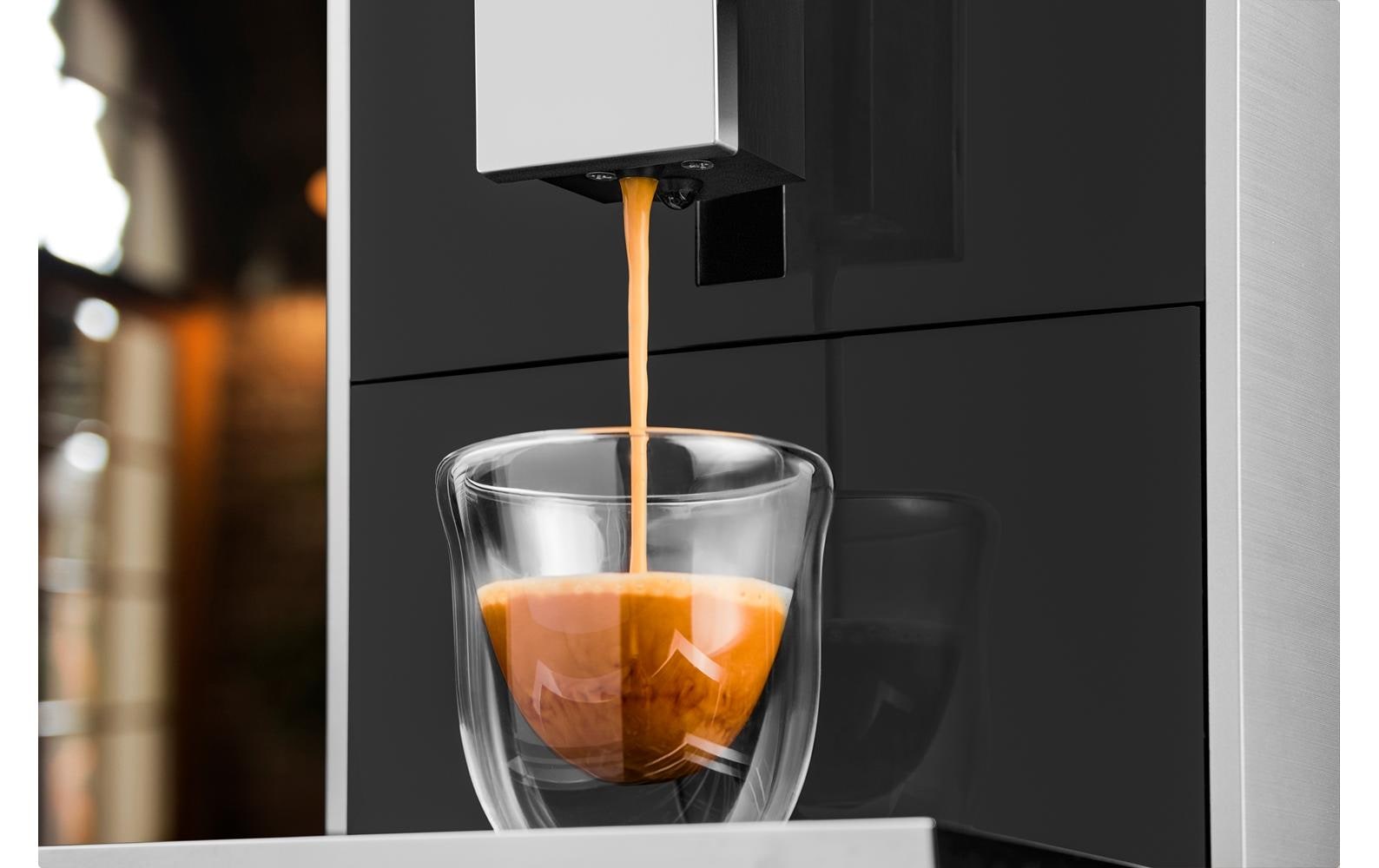 Siebträgermaschine Crema One Touch Schwarz/Silber - MEGART