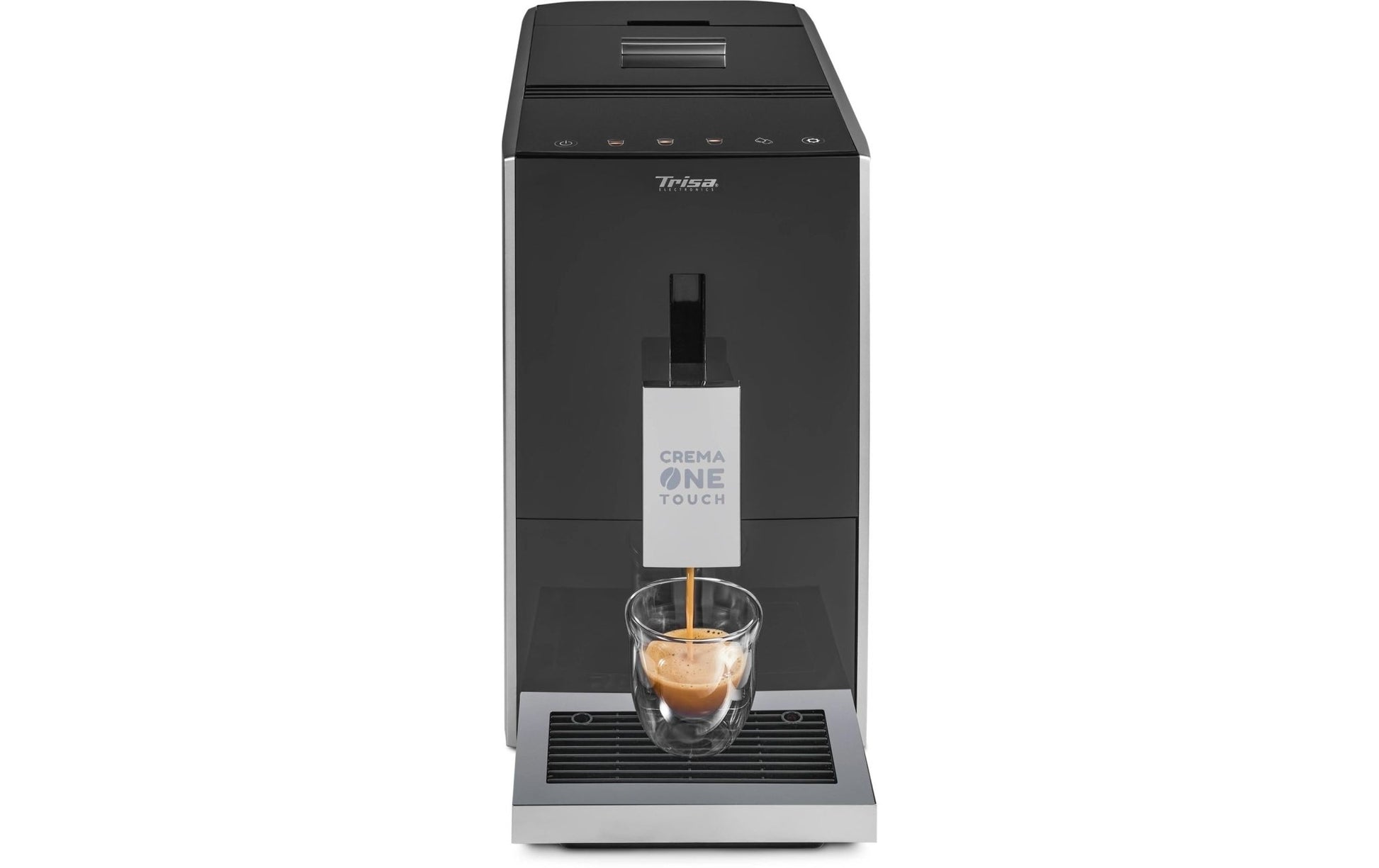 Siebträgermaschine Crema One Touch Schwarz/Silber - MEGART