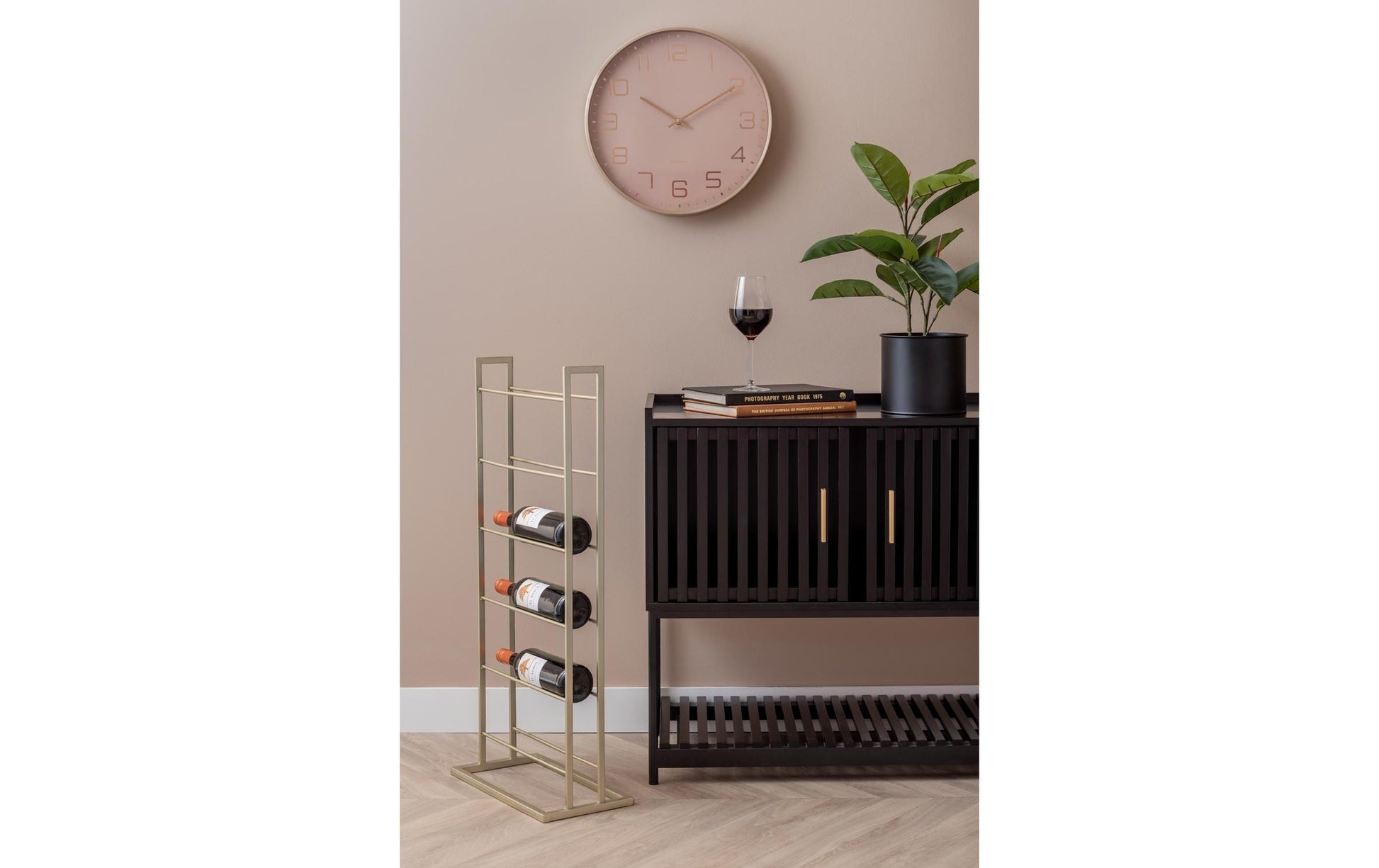 Weinregal Single Floor 84.5 x 20 cm, Gold - MEGART
