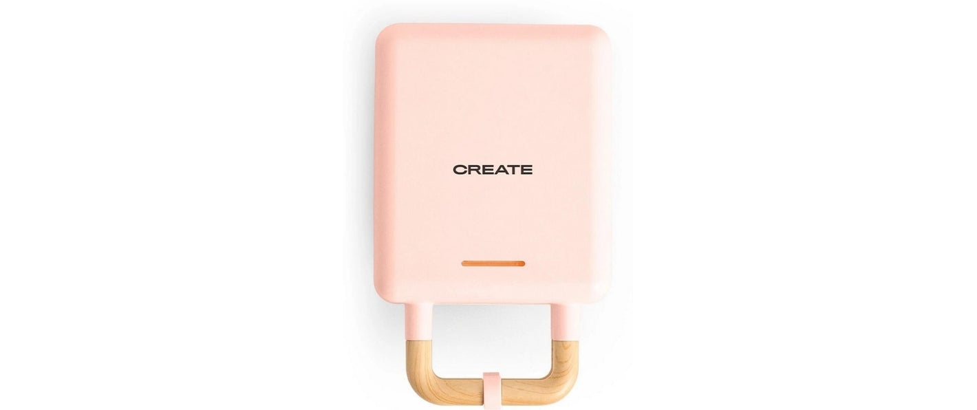 Waffeleisen Stone 2 in 1 Compact Pastellrosa - MEGART