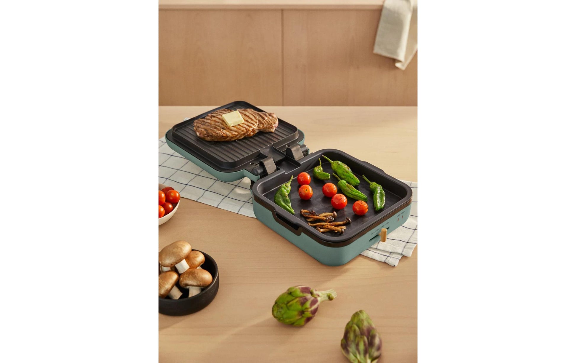 Waffeleisen Stone Studio Pro - 180° Salbeigrün - MEGART