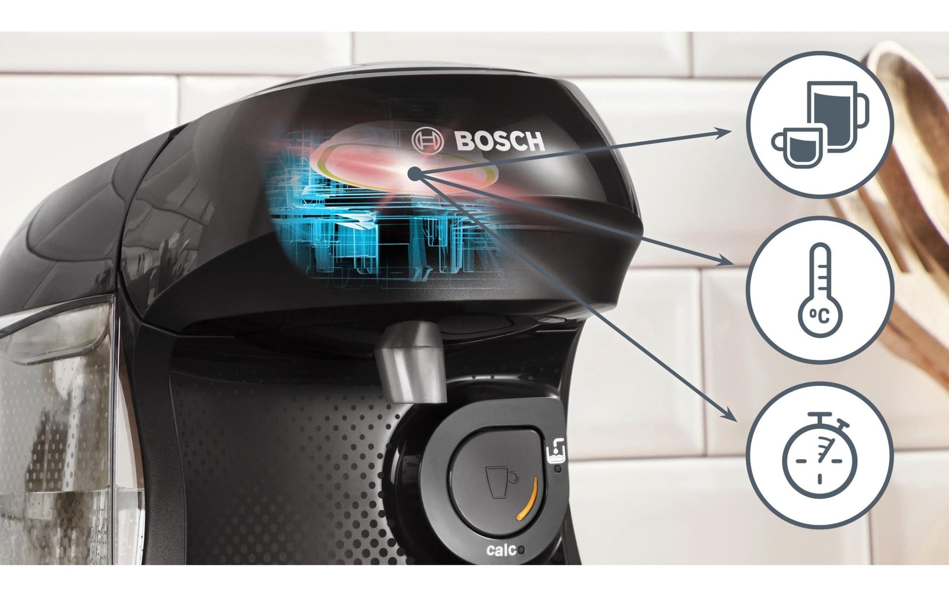 Kapselmaschine Happy friendly Schwarz - MEGART