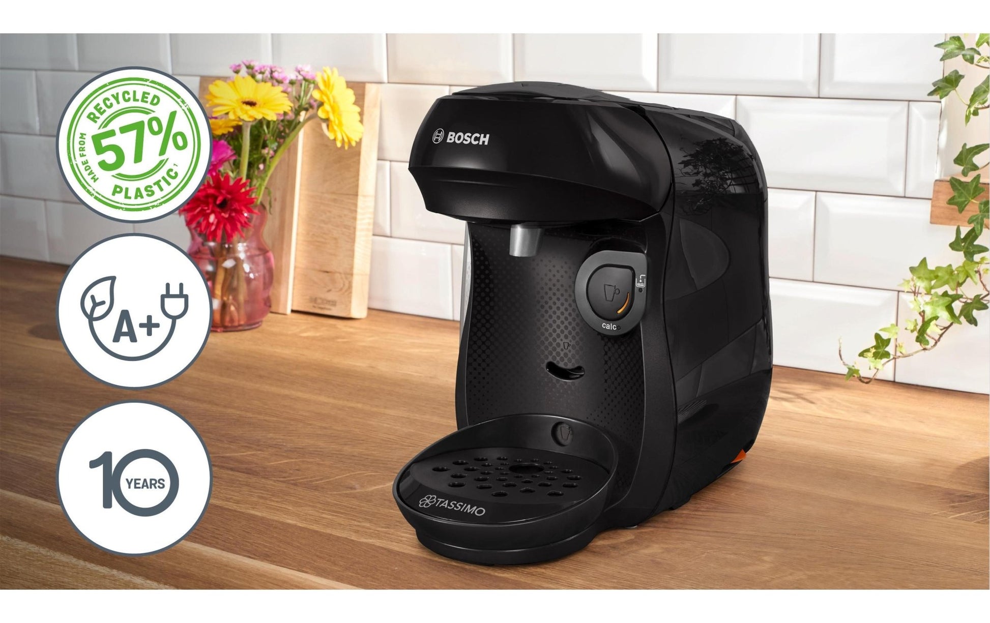 Kapselmaschine Happy friendly Schwarz - MEGART