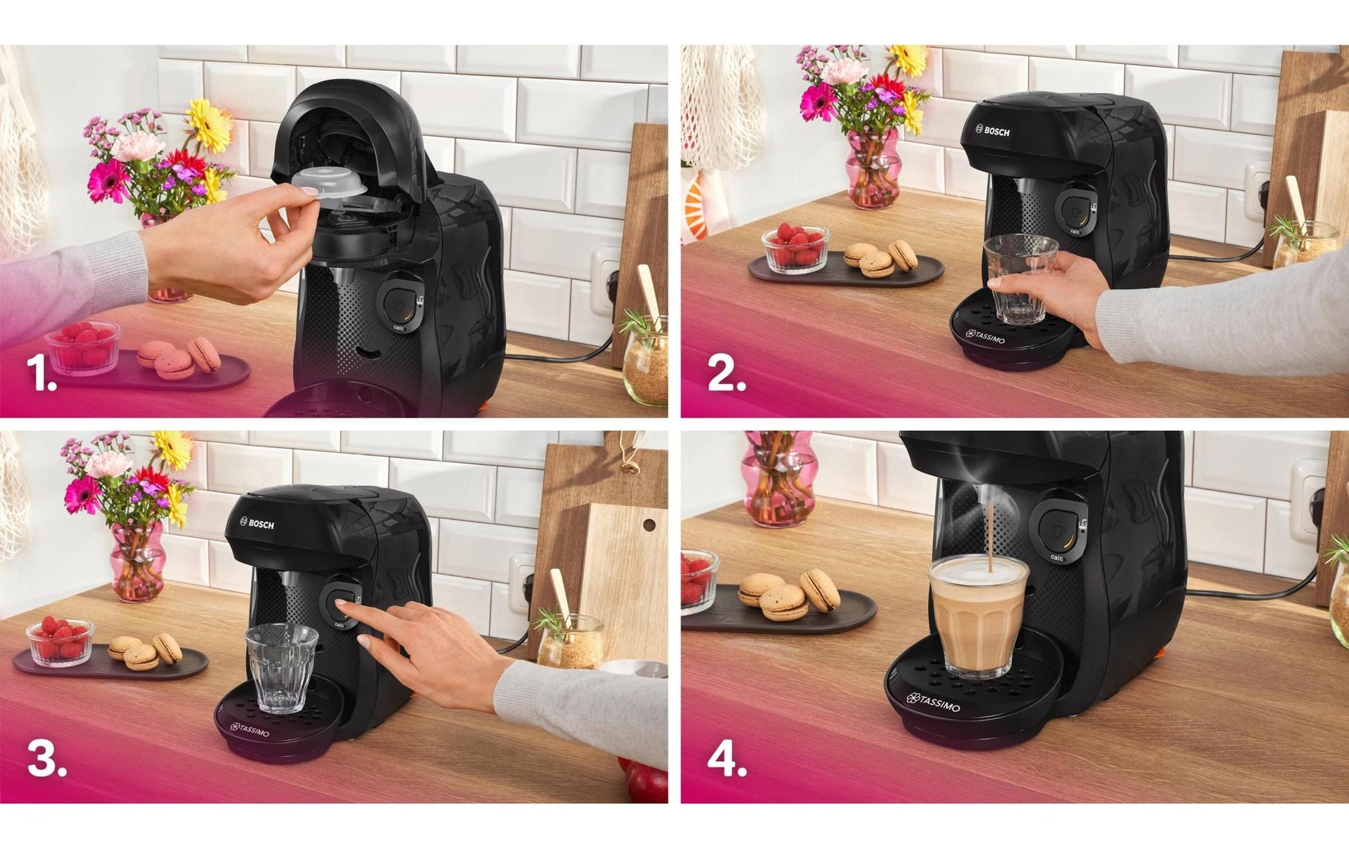 Kapselmaschine Happy friendly Schwarz - MEGART