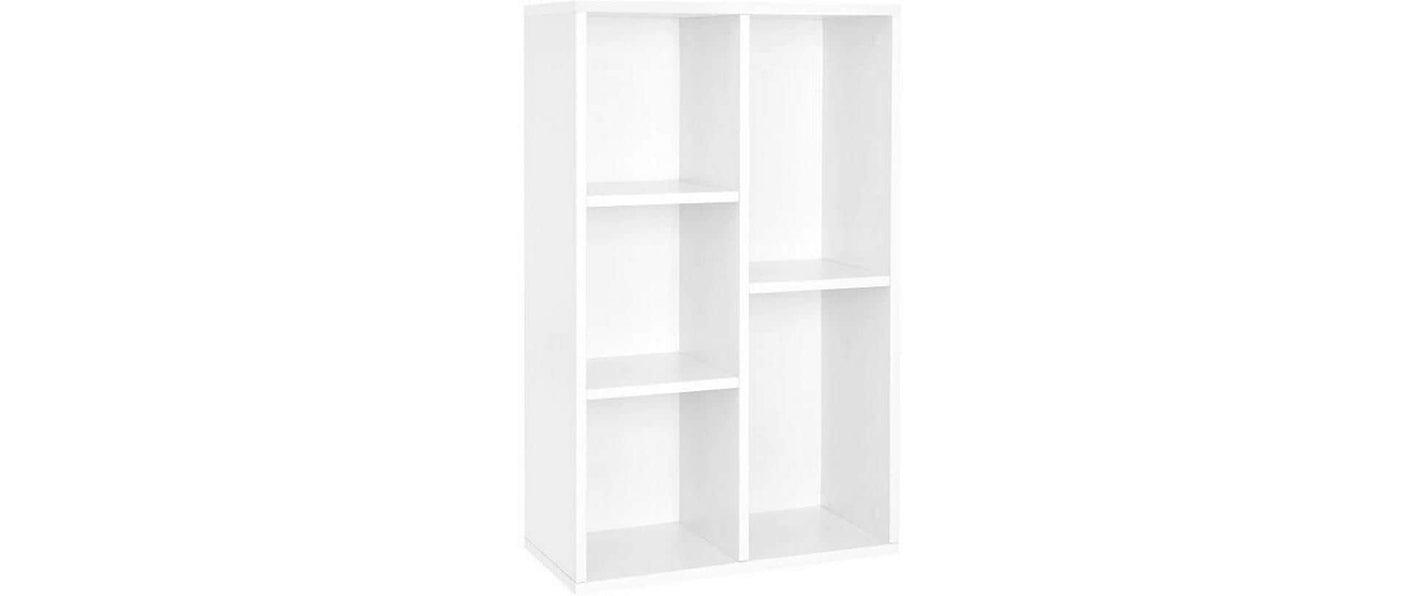 Regal 5 Ablagen 50 x 80 cm, Weiss - MEGART