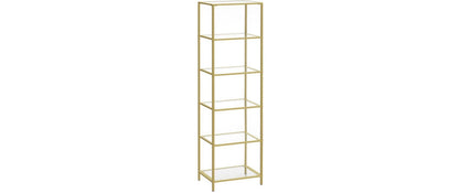 Regal 5 Ablagen 40 x 177.3 cm, Gold - MEGART