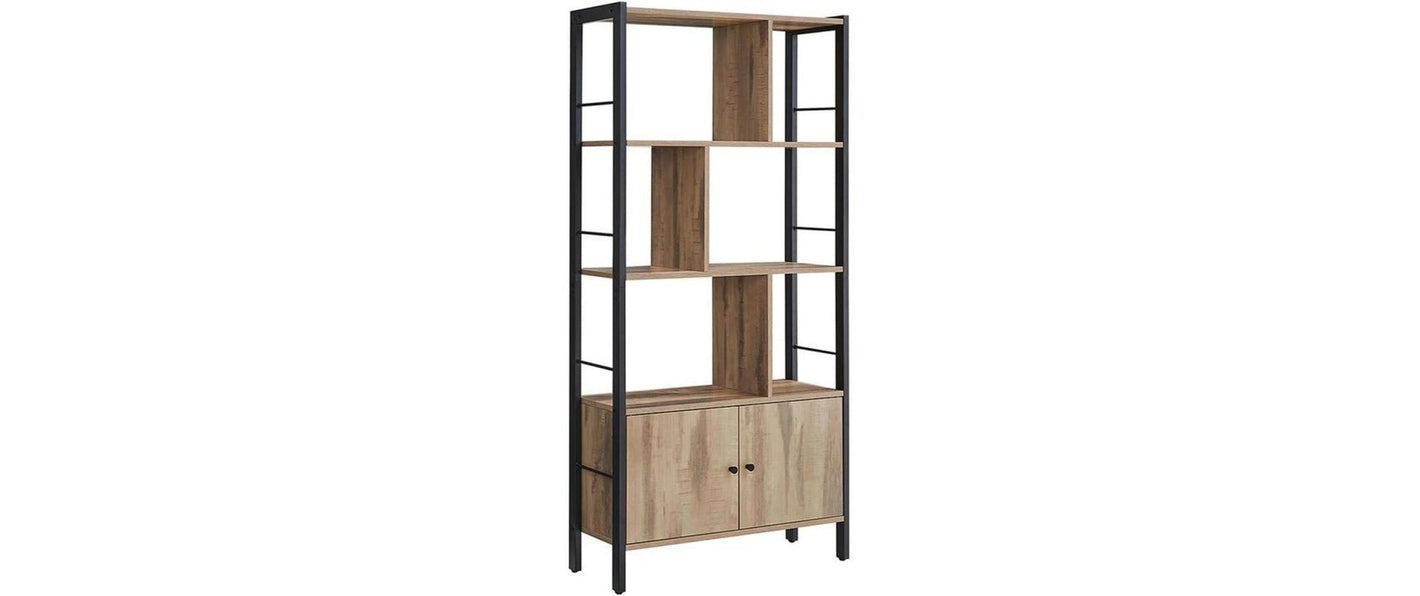 Regal 74 x 154.5 cm, Braun/Schwarz - MEGART