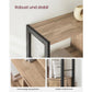 Regal 74 x 154.5 cm, Braun/Schwarz - MEGART