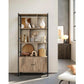 Regal 74 x 154.5 cm, Braun/Schwarz - MEGART