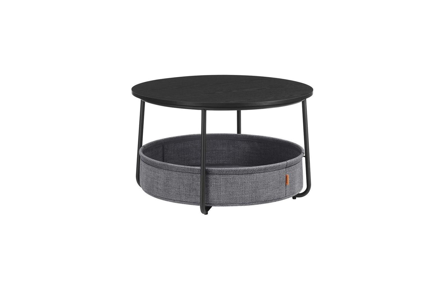 Couchtisch 75 x 45 cm, Grau/Schwarz - MEGART