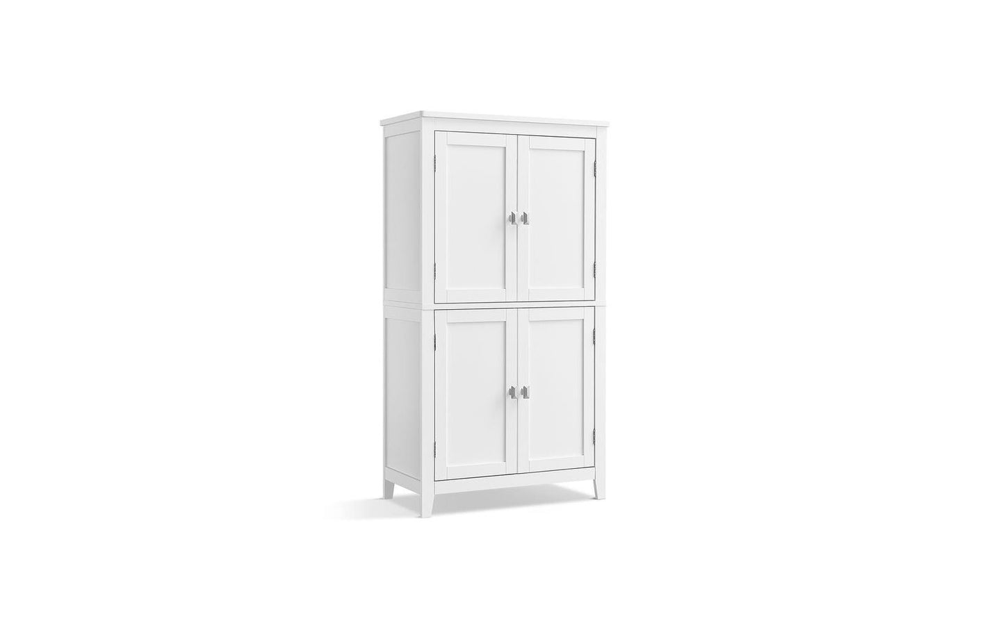 Vitrine Landhausstil 60 x 110 cm, Weiss Holz - MEGART