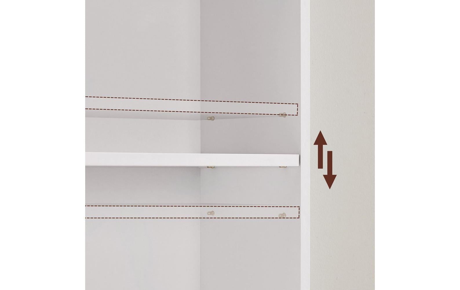 Regal 6 Ablagen 40 x 178.5 cm, Weiss - MEGART