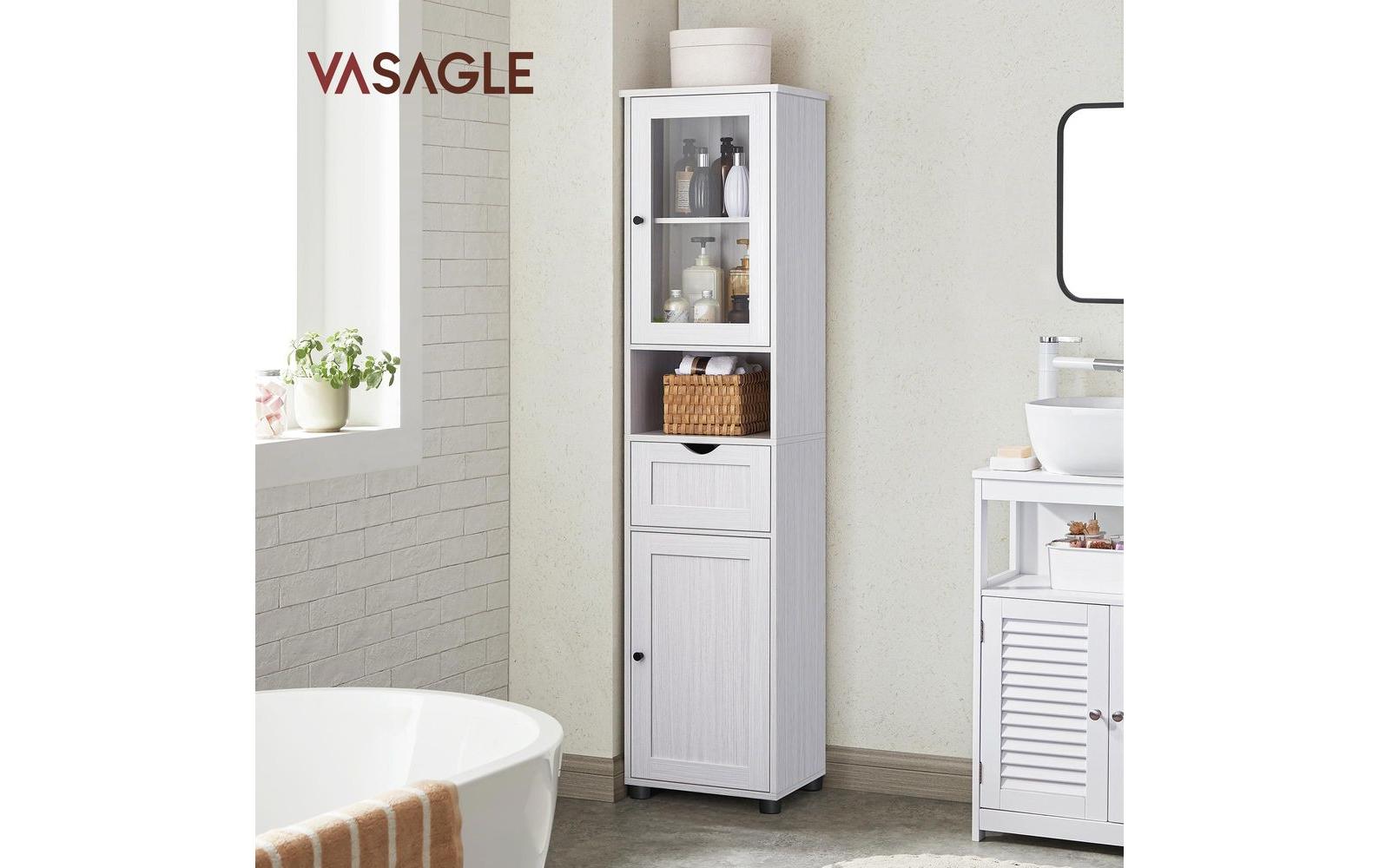 Vitrine Landhausstil 40 x 165 cm, Weiss - MEGART