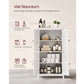 Vitrine Landhausstil 60 x 110 cm, Weiss Holz - MEGART