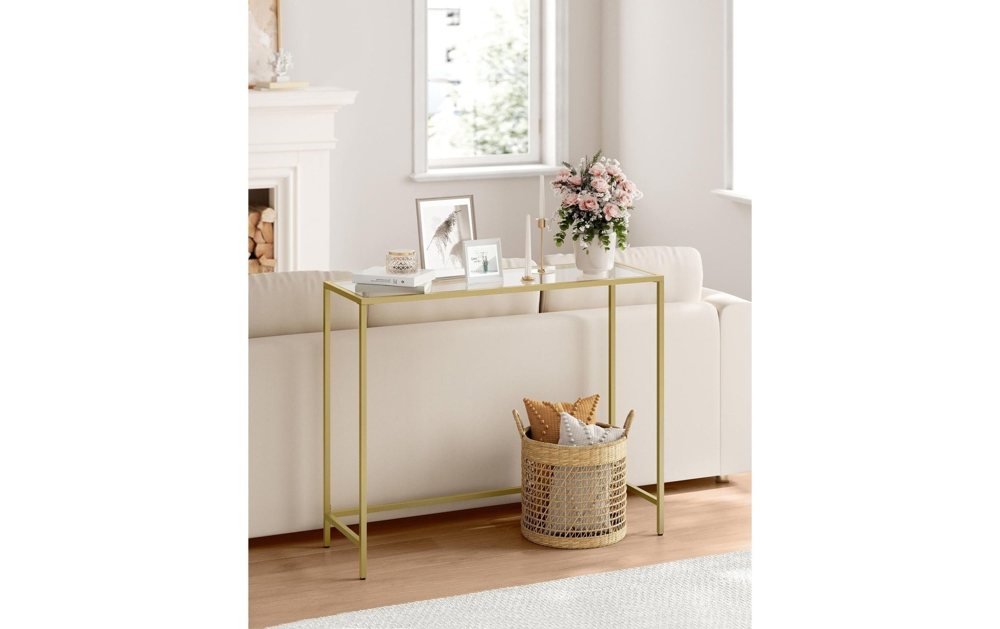 Konsolentisch 100.5 x 80 cm, Gold - MEGART