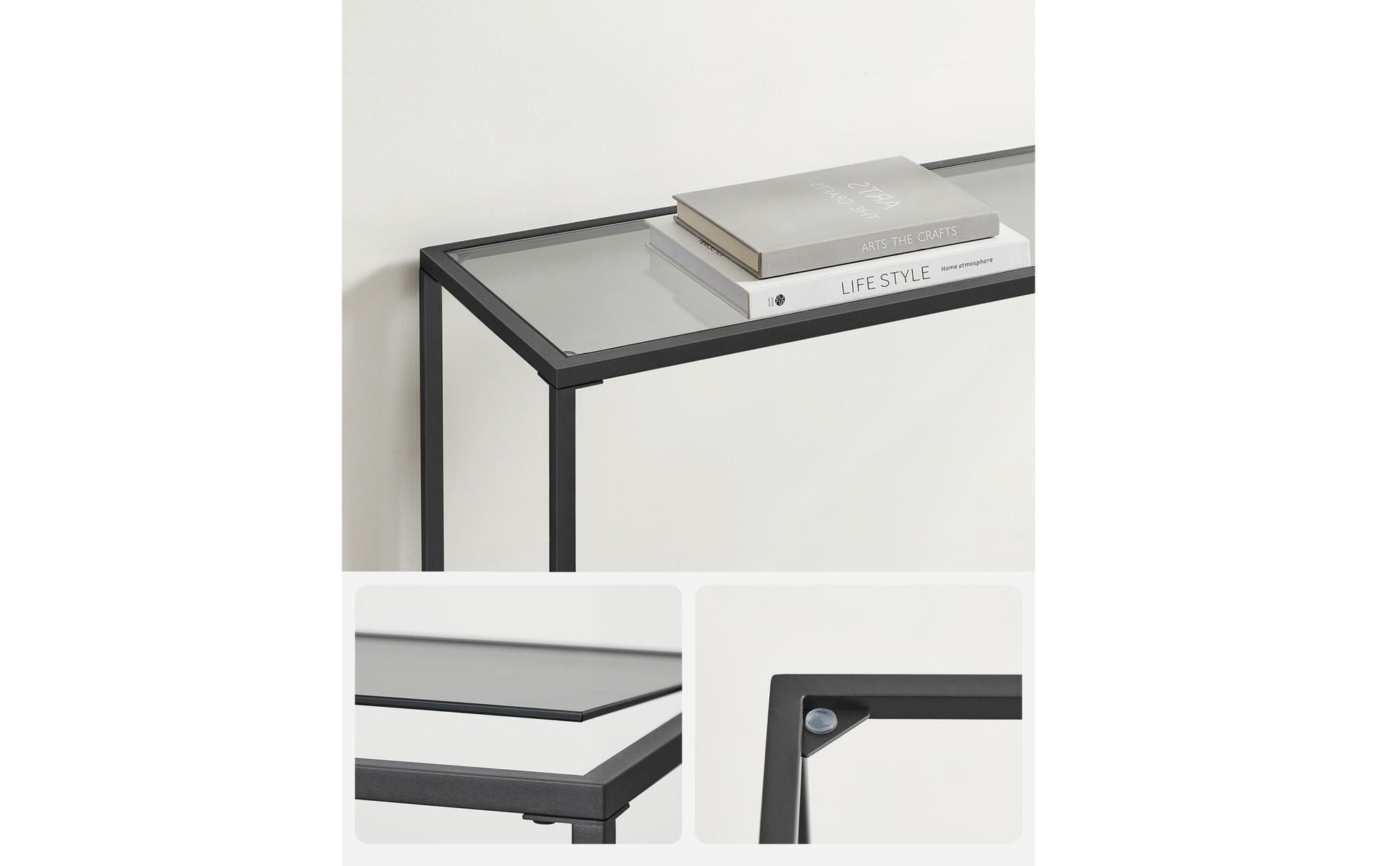 Konsolentisch 100.5 x 80 cm, Schwarz - MEGART