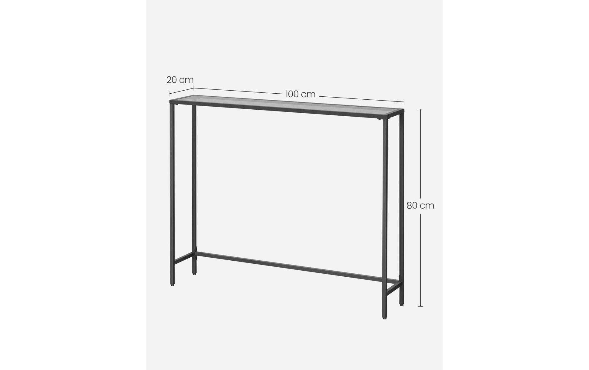 Konsolentisch 100.5 x 80 cm, Schwarz - MEGART
