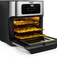 Heissluftofen mit Frittierfunktion 10 l, Schwarz - MEGART