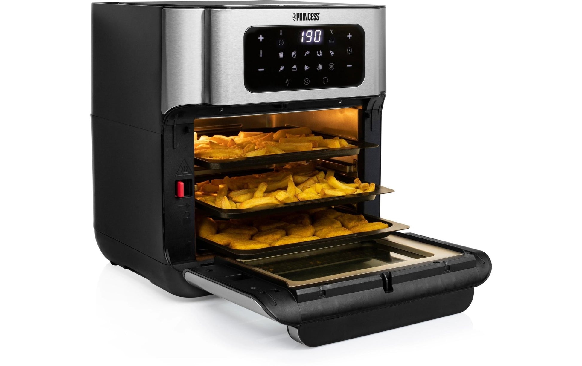 Heissluftofen mit Frittierfunktion 10 l, Schwarz - MEGART