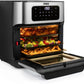 Heissluftofen mit Frittierfunktion 10 l, Schwarz - MEGART