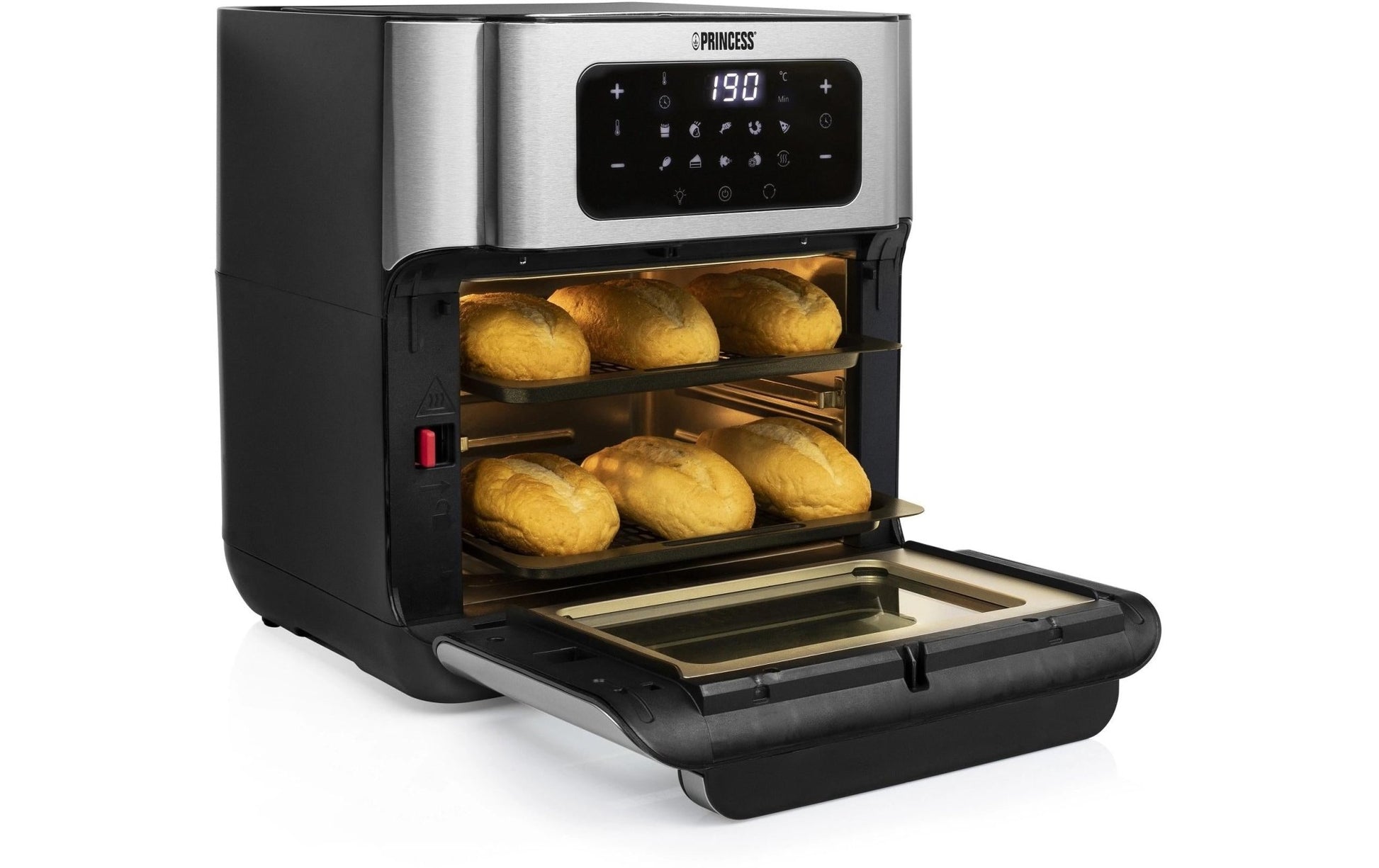 Heissluftofen mit Frittierfunktion 10 l, Schwarz - MEGART