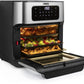 Heissluftofen mit Frittierfunktion 10 l, Schwarz - MEGART