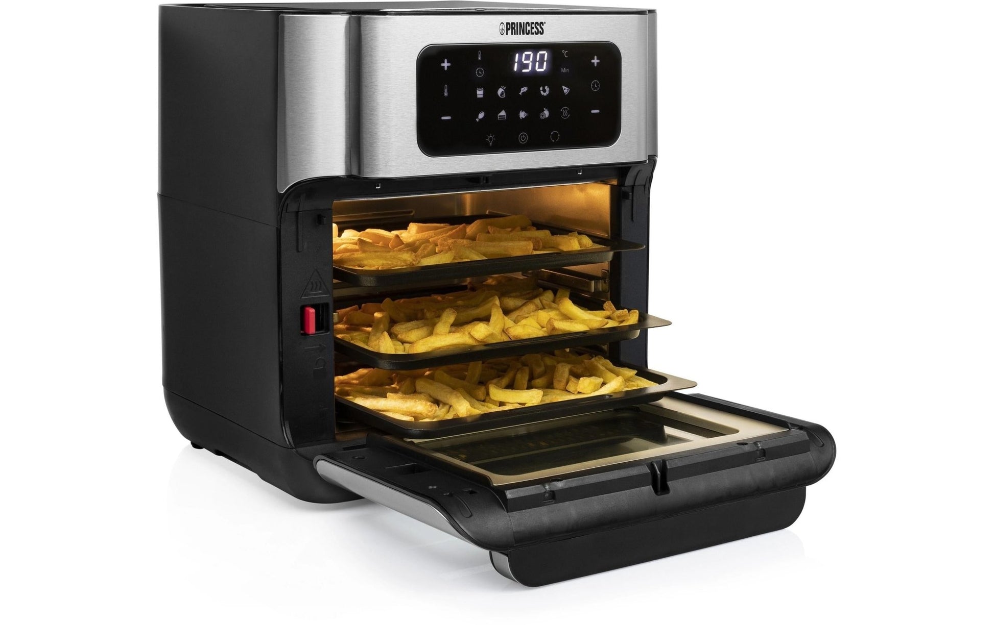 Heissluftofen mit Frittierfunktion 10 l, Schwarz - MEGART