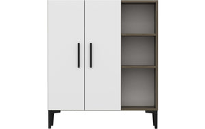 Kommode Viva 90 x 105 cm, Braun/Weiss - MEGART