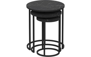 Beistelltisch Gloria 50 x 58 cm, Schwarz - MEGART