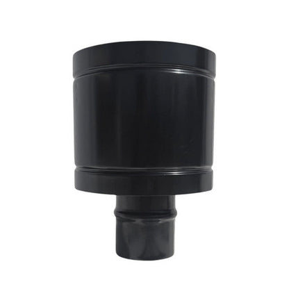 Windschutz-Hut Edelstahl 304 für Pellet-Rauchrohre schwarz
