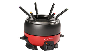 Fleischfondue - Set 1000G 7 Teile, Rot/Schwarz - MEGART
