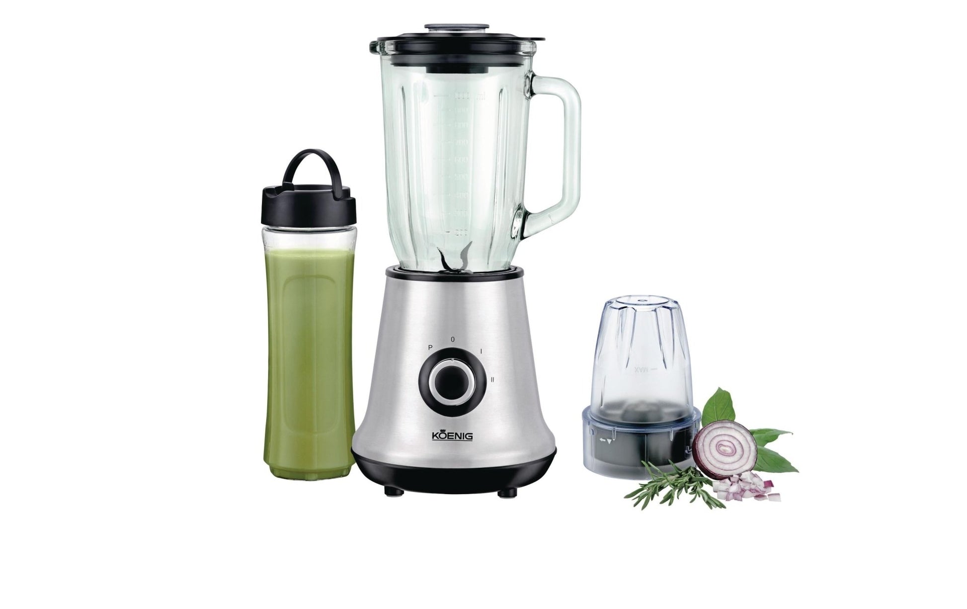 Standmixer Set Kompakt Silber/Schwarz - MEGART